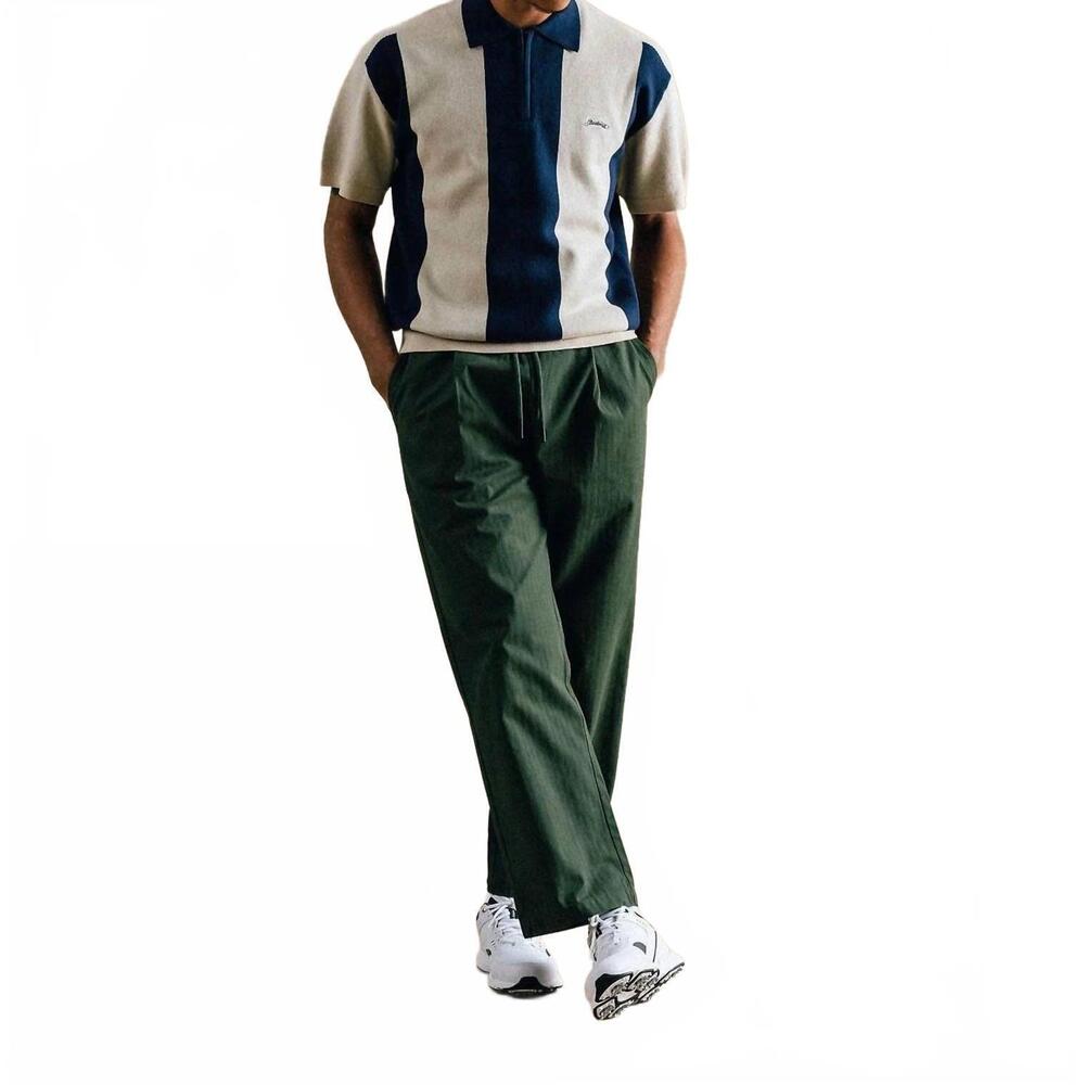 NEW STUDENTS GOLF umpire short sleeve sweater polo in navy